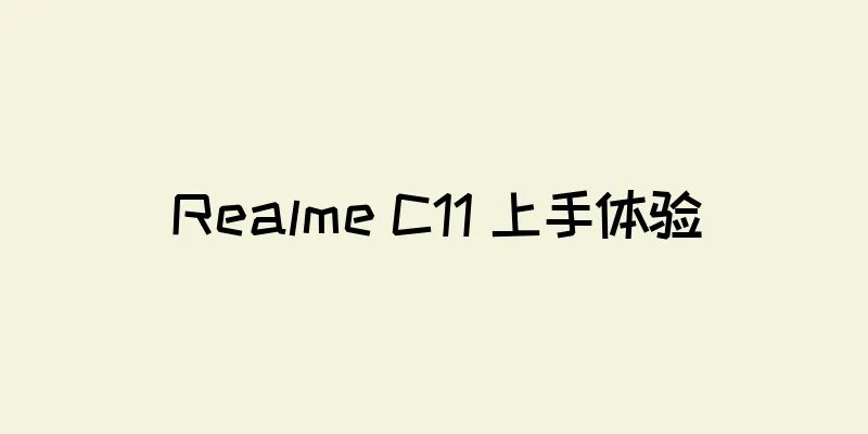 Realme C11 上手体验