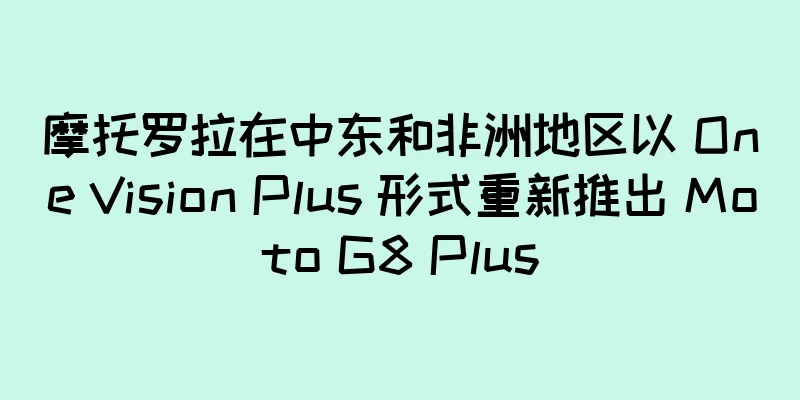 摩托罗拉在中东和非洲地区以 One Vision Plus 形式重新推出 Moto G8 Plus