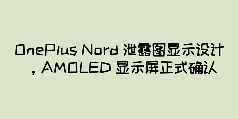 OnePlus Nord 泄露图显示设计，AMOLED 显示屏正式确认