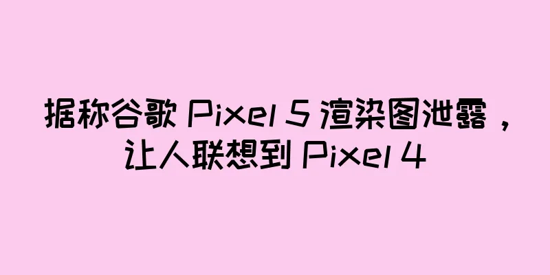 据称谷歌 Pixel 5 渲染图泄露，让人联想到 Pixel 4