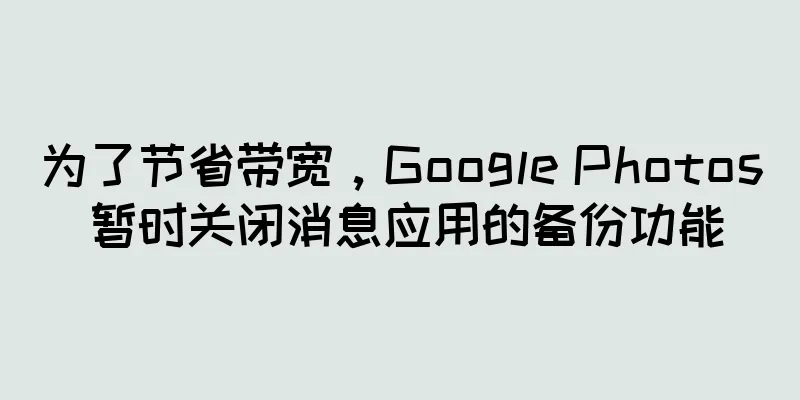 为了节省带宽，Google Photos 暂时关闭消息应用的备份功能