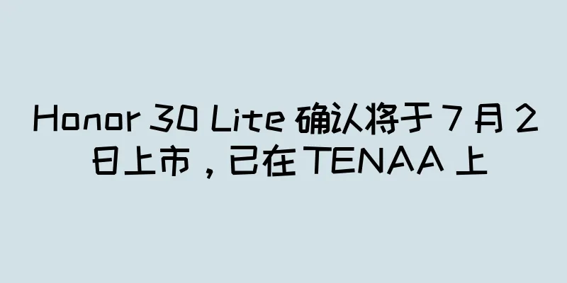 Honor 30 Lite 确认将于 7 月 2 日上市，已在 TENAA 上