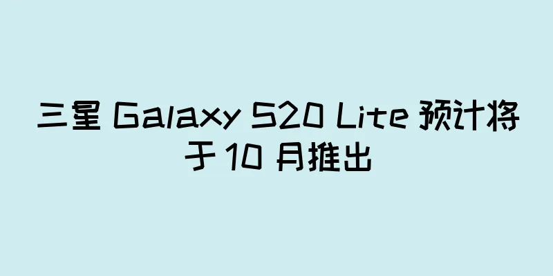 三星 Galaxy S20 Lite 预计将于 10 月推出