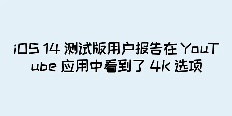 iOS 14 测试版用户报告在 YouTube 应用中看到了 4K 选项