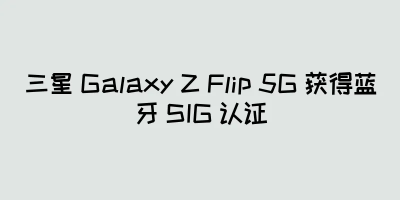三星 Galaxy Z Flip 5G 获得蓝牙 SIG 认证