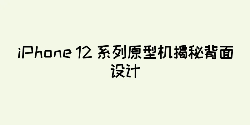 iPhone 12 系列原型机揭秘背面设计