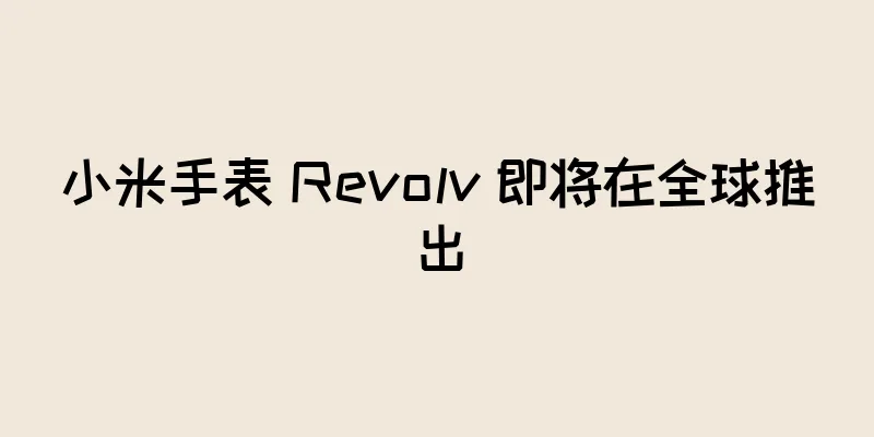 小米手表 Revolv 即将在全球推出