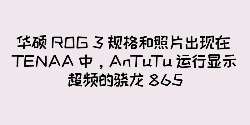 华硕 ROG 3 规格和照片出现在 TENAA 中，AnTuTu 运行显示超频的骁龙 865
