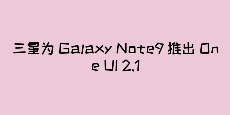 三星为 Galaxy Note9 推出 One UI 2.1