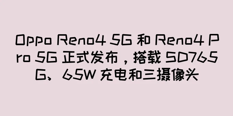 Oppo Reno4 5G 和 Reno4 Pro 5G 正式发布，搭载 SD765G、65W 充电和三摄像头