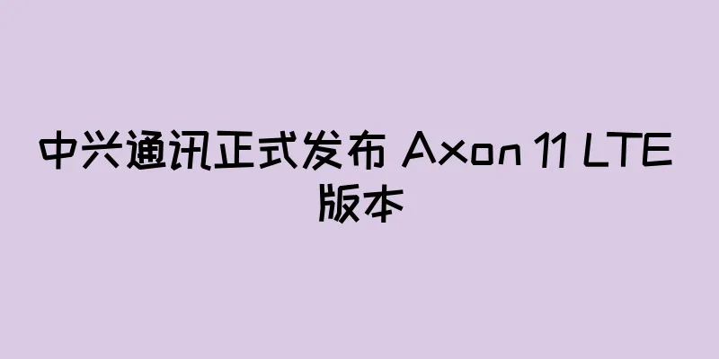 中兴通讯正式发布 Axon 11 LTE 版本