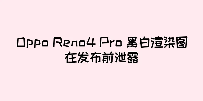 Oppo Reno4 Pro 黑白渲染图在发布前泄露