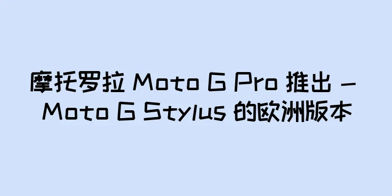 摩托罗拉 Moto G Pro 推出 - Moto G Stylus 的欧洲版本