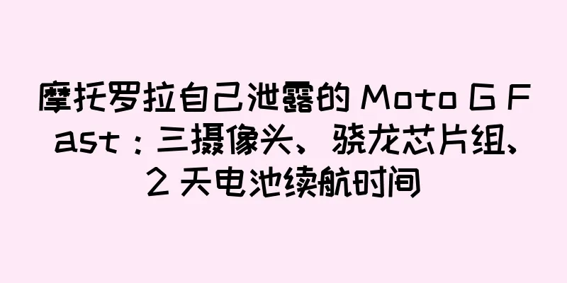 摩托罗拉自己泄露的 Moto G Fast：三摄像头、骁龙芯片组、2 天电池续航时间