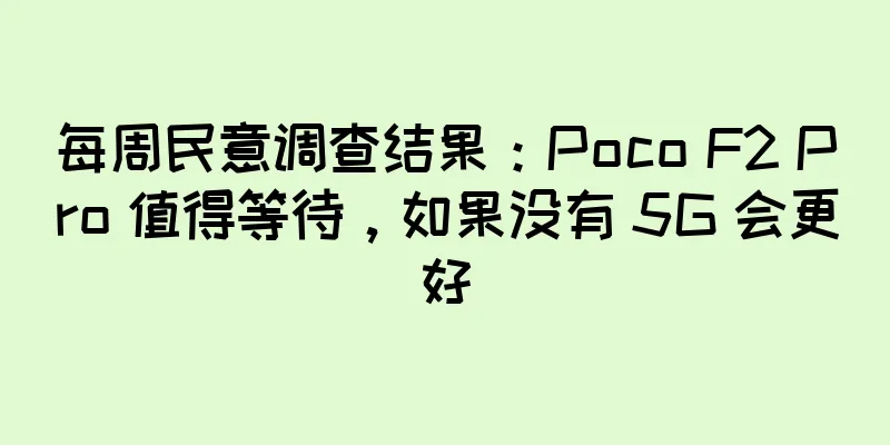 每周民意调查结果：Poco F2 Pro 值得等待，如果没有 5G 会更好