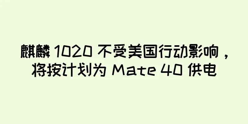 麒麟 1020 不受美国行动影响，将按计划为 Mate 40 供电