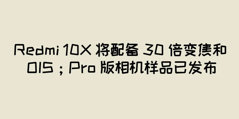 Redmi 10X 将配备 30 倍变焦和 OIS；Pro 版相机样品已发布