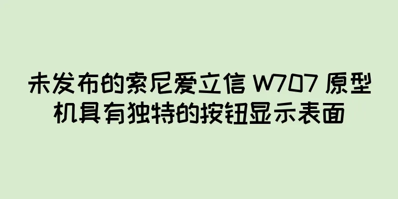 未发布的索尼爱立信 W707 原型机具有独特的按钮显示表面