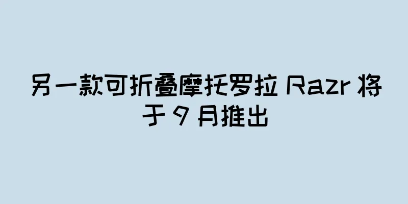 另一款可折叠摩托罗拉 Razr 将于 9 月推出
