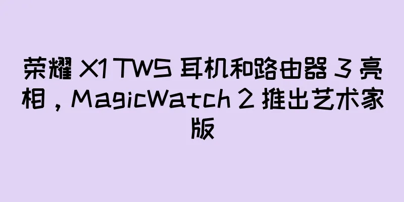 荣耀 X1 TWS 耳机和路由器 3 亮相，MagicWatch 2 推出艺术家版
