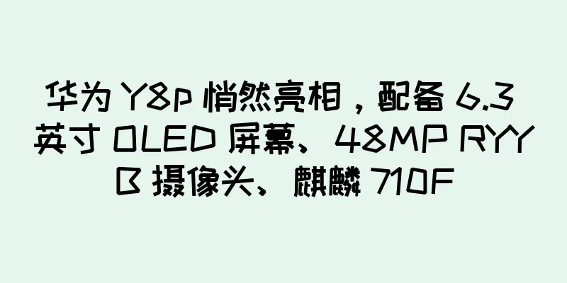 华为 Y8p 悄然亮相，配备 6.3 英寸 OLED 屏幕、48MP RYYB 摄像头、麒麟 710F