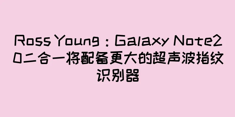 Ross Young：Galaxy Note20二合一将配备更大的超声波指纹识别器