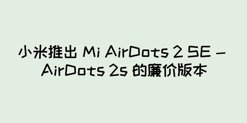小米推出 Mi AirDots 2 SE - AirDots 2s 的廉价版本