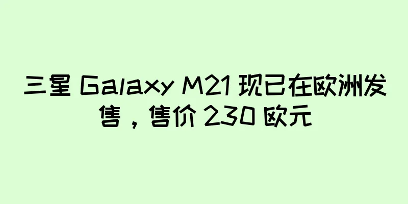 三星 Galaxy M21 现已在欧洲发售，售价 230 欧元