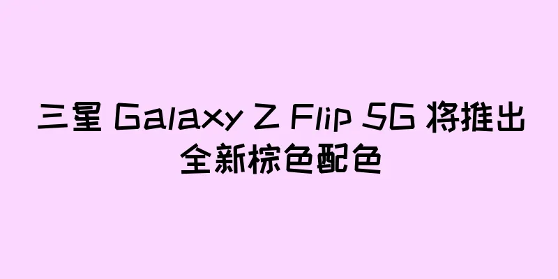 三星 Galaxy Z Flip 5G 将推出全新棕色配色