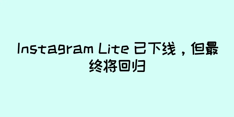 Instagram Lite 已下线，但最终将回归
