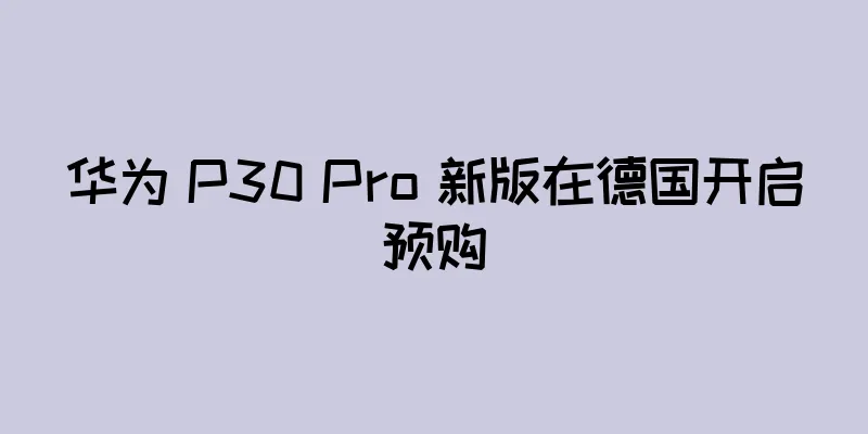 华为 P30 Pro 新版在德国开启预购
