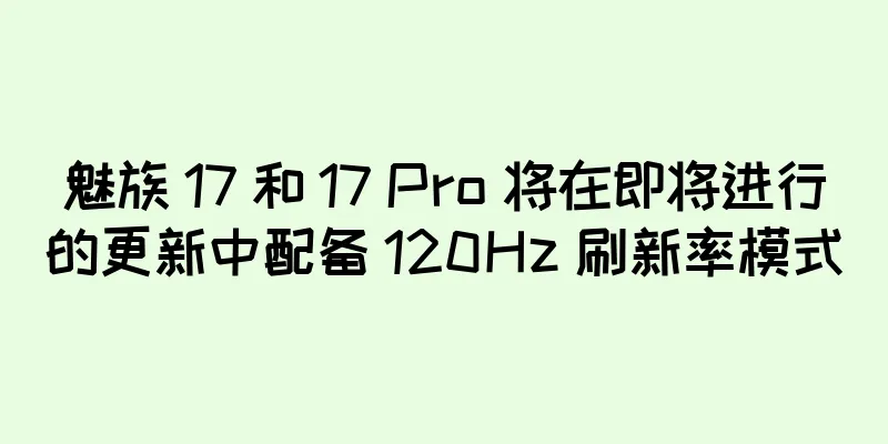 魅族 17 和 17 Pro 将在即将进行的更新中配备 120Hz 刷新率模式