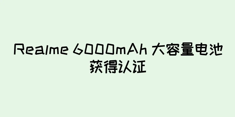 Realme 6000mAh 大容量电池获得认证