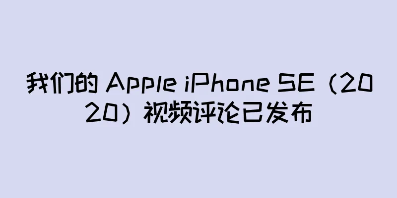 我们的 Apple iPhone SE（2020）视频评论已发布
