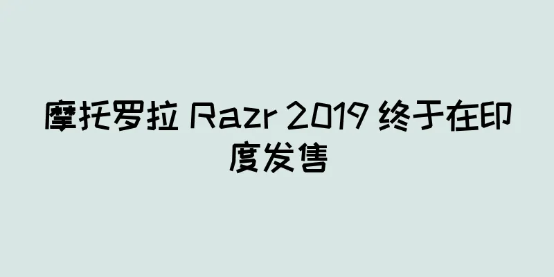 摩托罗拉 Razr 2019 终于在印度发售