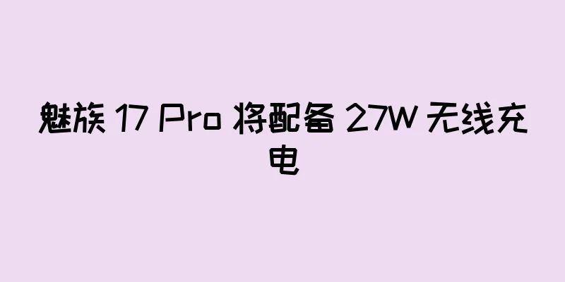 魅族 17 Pro 将配备 27W 无线充电