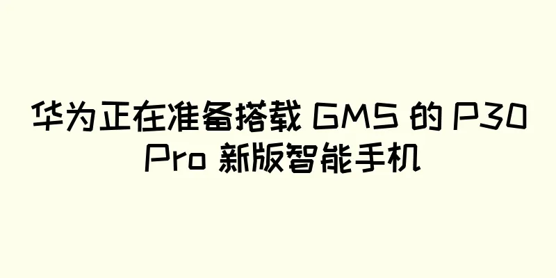 华为正在准备搭载 GMS 的 P30 Pro 新版智能手机