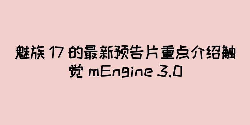 魅族 17 的最新预告片重点介绍触觉 mEngine 3.0