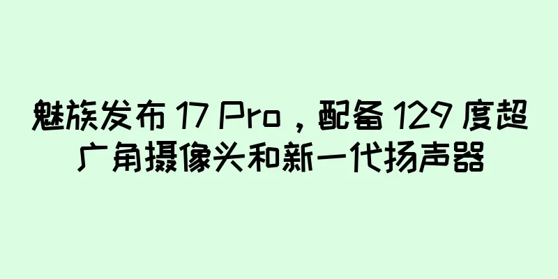 魅族发布 17 Pro，配备 129 度超广角摄像头和新一代扬声器