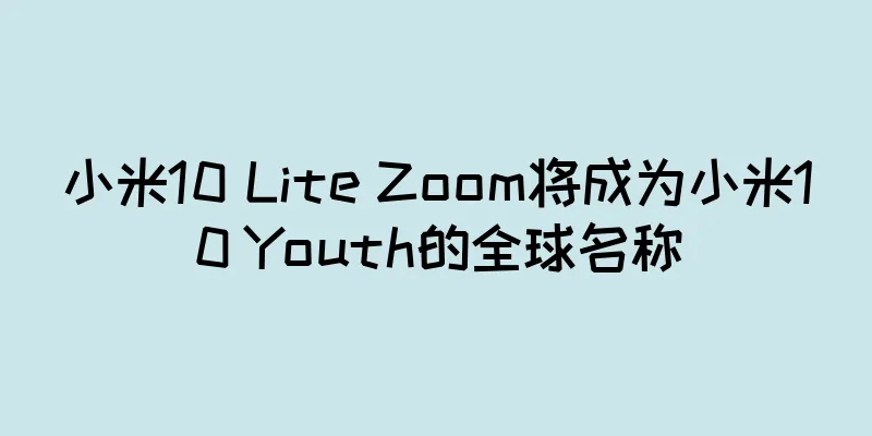 小米10 Lite Zoom将成为小米10 Youth的全球名称