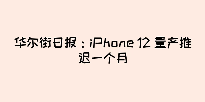 华尔街日报：iPhone 12 量产推迟一个月