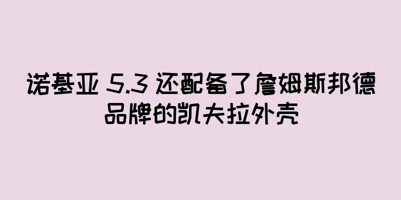诺基亚 5.3 还配备了詹姆斯邦德品牌的凯夫拉外壳