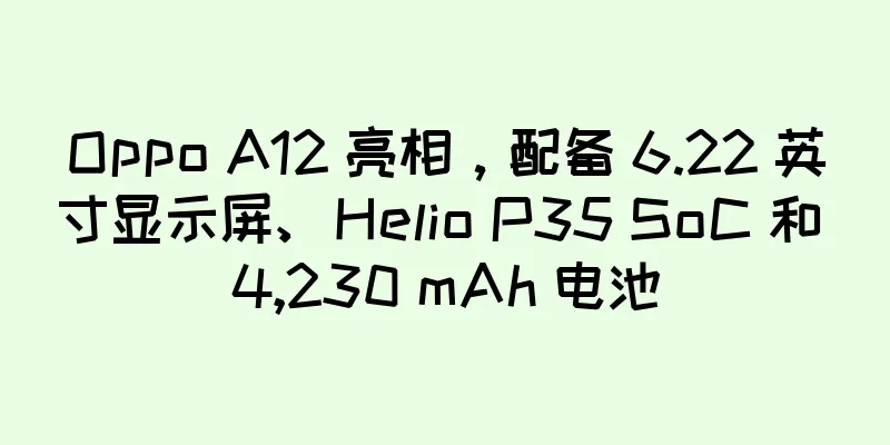Oppo A12 亮相，配备 6.22 英寸显示屏、Helio P35 SoC 和 4,230 mAh 电池