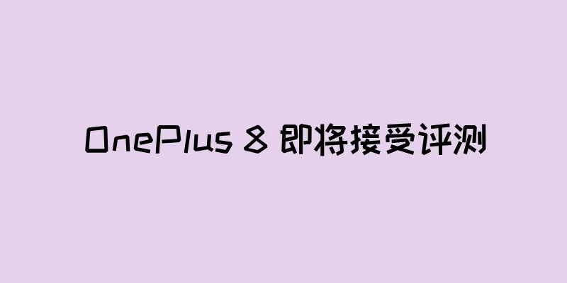 OnePlus 8 即将接受评测