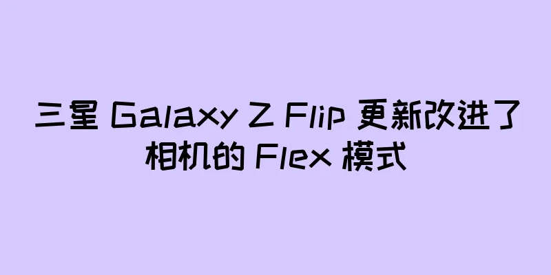 三星 Galaxy Z Flip 更新改进了相机的 Flex 模式
