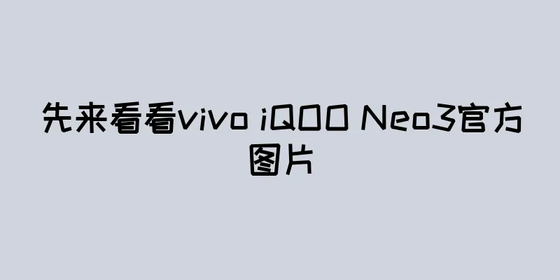 先来看看vivo iQOO Neo3官方图片