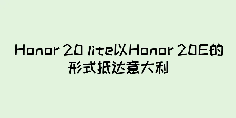 Honor 20 lite以Honor 20E的形式抵达意大利