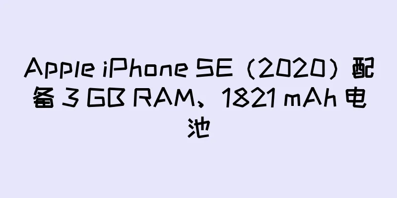 Apple iPhone SE（2020）配备 3 GB RAM、1821 mAh 电池