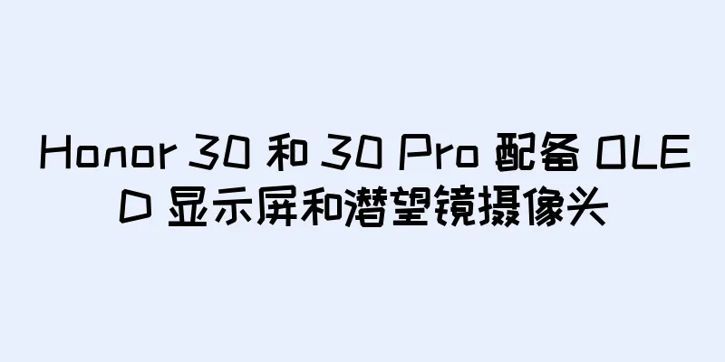 Honor 30 和 30 Pro 配备 OLED 显示屏和潜望镜摄像头