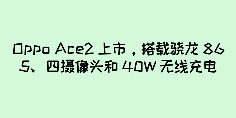 Oppo Ace2 上市，搭载骁龙 865、四摄像头和 40W 无线充电